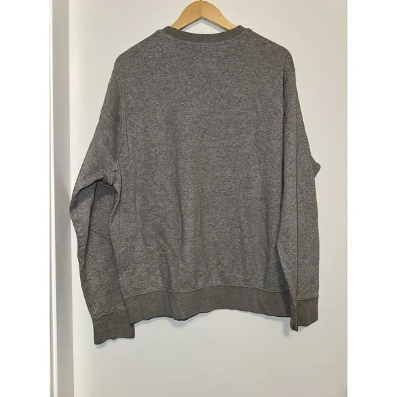 Nike JDI Fleece Crewneck Sweatshirt Heather Grey Mens LARGE Just Do It pullover - Picture 6 of 7